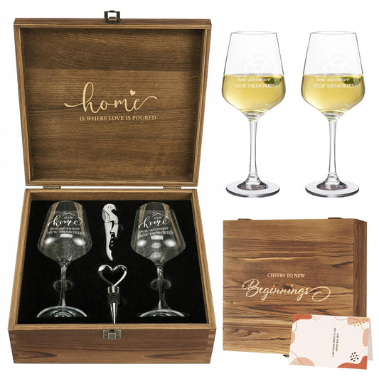 AW verres avant coffret ouvert montrant élégance et cadeau prêt à offrir