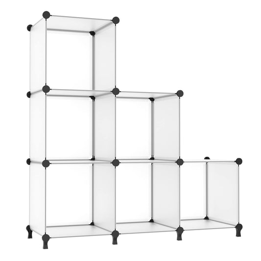 AWTATOS vue frontale de l'étagère 6 cubes, gain d'espace immédiat
