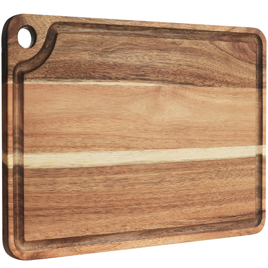 AZRHOM planche acacia vue avant élégante pour découpe et service
