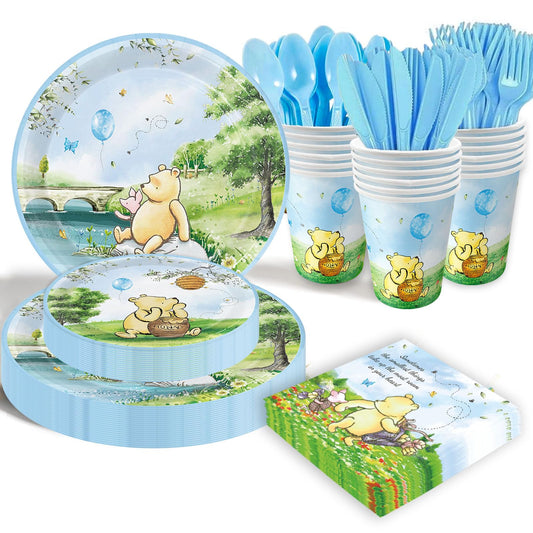 B4b3e face de la boîte Winnie bleu montrant le thème et la quantité