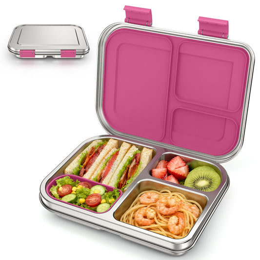 babhamness face avant boîte bento rose montrant design durable
