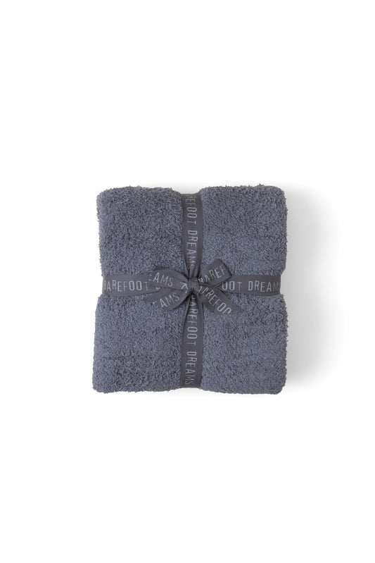 Barefoot Dreams vue avant du plaid Graphite montrant style et confort