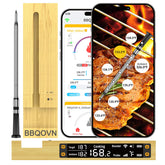 BBQOVN face avant de l'appareil montrant écran clair et connexion Wi‑Fi pour surveillance facile