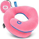 BCOZZY coussin petit face rose montrant confort et soutien du cou
