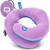 BCOZZY vue avant du coussin violet offrant maintien menton confortable