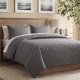 Bedsure vue avant de la couette California King montrant tombé élégant