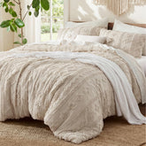 Bedsure vue face avant de la couette boho apportant élégance décorative