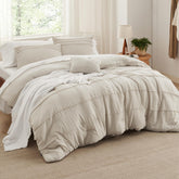 Bedsure couette face avant montrant design boho et esthétique invitante