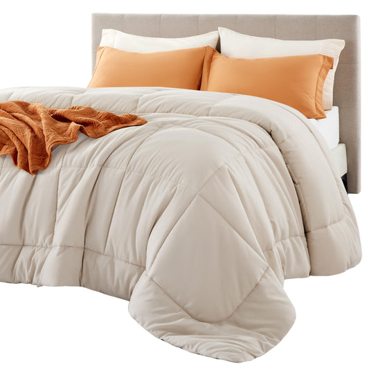 bedsure vue avant de la couette queen 88x88 montrant l'emballage et confort