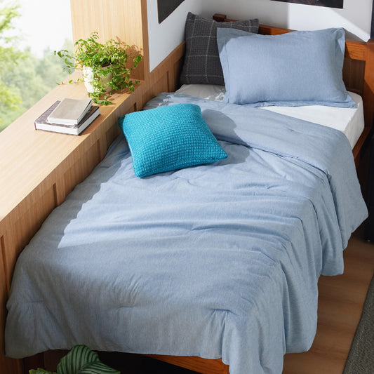 Bedsure vue avant du panneau de la couette, aspect soigné et apaisant