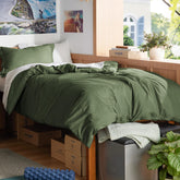 Bedsure housse de couette olive vue face bénéfice esthétique apaisant