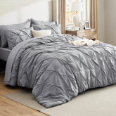 Bedsure coffret gris California King montrant la présentation élégante et gain de temps