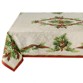 Benson Mills nappe rectangulaire montrée à plat pour une présentation élégante