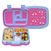 Bentgo vue frontale de la boîte à lunch pour enfants montrant la fermeture sécurisée et la praticité