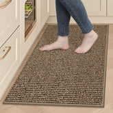 BEQHAUSE tapis face avant taupe élégant protège sol