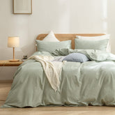 BESTOUCH housse de couette vue avant packaging élégant sauge, facilite le choix