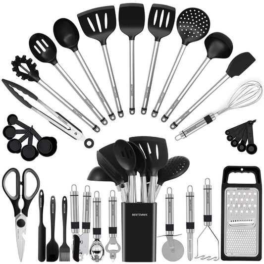 BESTZMWK ensemble d'ustensiles complet montrant toutes les pièces et organisation