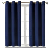 BGment rideau face frontale bleu marine montrant occultation et style
