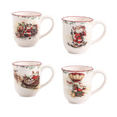 Bico mug ensemble face avant montrant quatre designs festifs pour moments conviviaux
