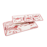 Bico plat rectangulaire face montrant motif Toile de Jouy et présentation élégante