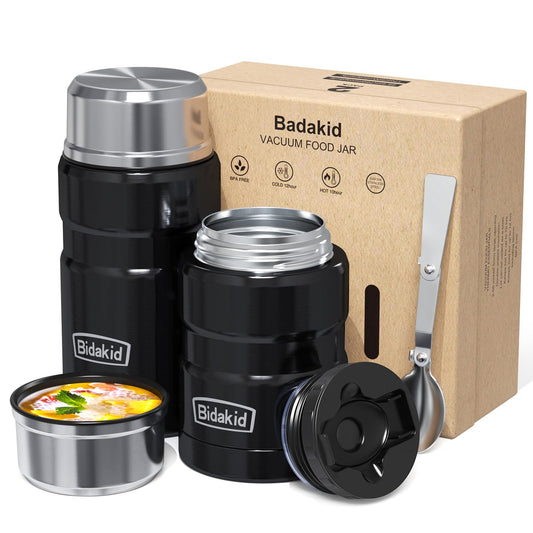Bidakid face avant ensemble montrant boîtes et couvercles, praticité instantanée