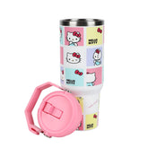 Bioworld gobelet face avant montrant motifs Hello Kitty et couleur blanche, design attrayant