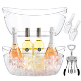 Blaithom seau à glace pack face montrant design ovale et transparence pour élégance