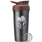BlenderBottle vue avant motif casque Mandalorian montrant design officiel et finition