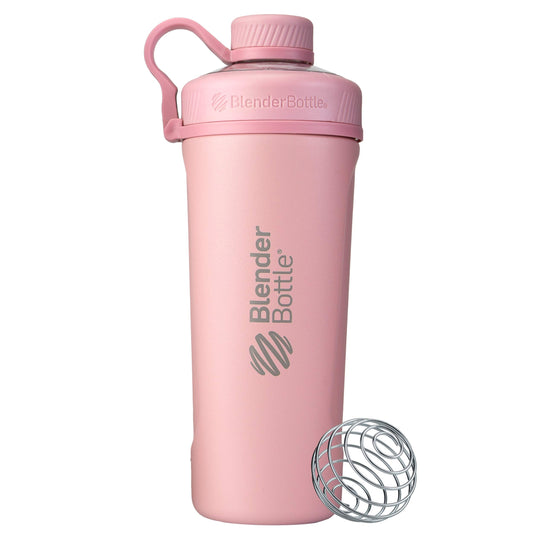 BlenderBottle Radian face avant montrant design rose et isolation