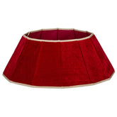 Blissun collerette face avant en velours rouge apportant élégance