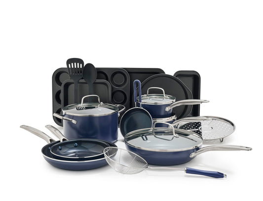 Blue Diamond visage du coffret 20 pièces montrant la variété et gain de place