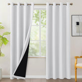 BONZER ensemble de quatre panneaux blancs occultants, finition élégante pour intimité