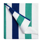 Bornbay face avant montrant rayures teal et blanc pour style et confort