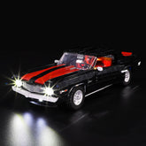 BRIKSMAX vue avant du modèle Camaro Z28 illuminée pour effet réaliste