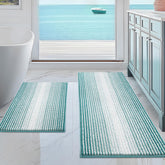 BSICPRO tapis face avant aqua green montrant design rayé et confort