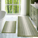 BSICPRO tapis de bain ensemble sage posé, confort et protection immédiate