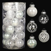 BSTDECOR emballage avant 30 boules blanc pratique et compact