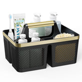 BYUNER vue de face du panier douche, rangement organisé et élégant