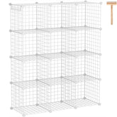 C&AHOME étagère 12 cubes face montrant rangement organisé et gain de place