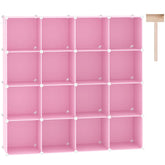 C&AHOME étagère 16 cubes face montrant rangement organisé