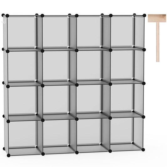 C&AHOME étagère 16 cubes vue de face, gain d'espace organisé
