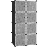 C&AHOME étagère 8 cubes vue de face, rangement organisé et gain de place