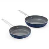 Calphalon poêle ensemble face avant Midnight Blue élégant et durable