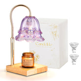 Candeldo abat-jour floral violet montrant l'élégance et l'ambiance