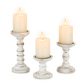 Candeldo pack avant montrant trois bougeoirs et esthétique farmhouse