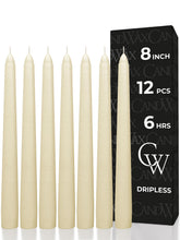 CANDWAX lot de bougies ivoire en vue frontale, élégance et uniformité