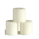 CANDWAX ensemble de 3 bougies pilier vue de face rendu élégant