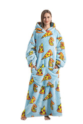 Capecage vue avant du hoodie couverture oversize offrant chaleur et liberté de mouvement