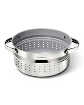 Caraway steamer vue face avant montrant design et poignées sécurisées