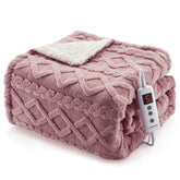 CAROMIO plaid chauffant face avant, design tufté élégant et cosy